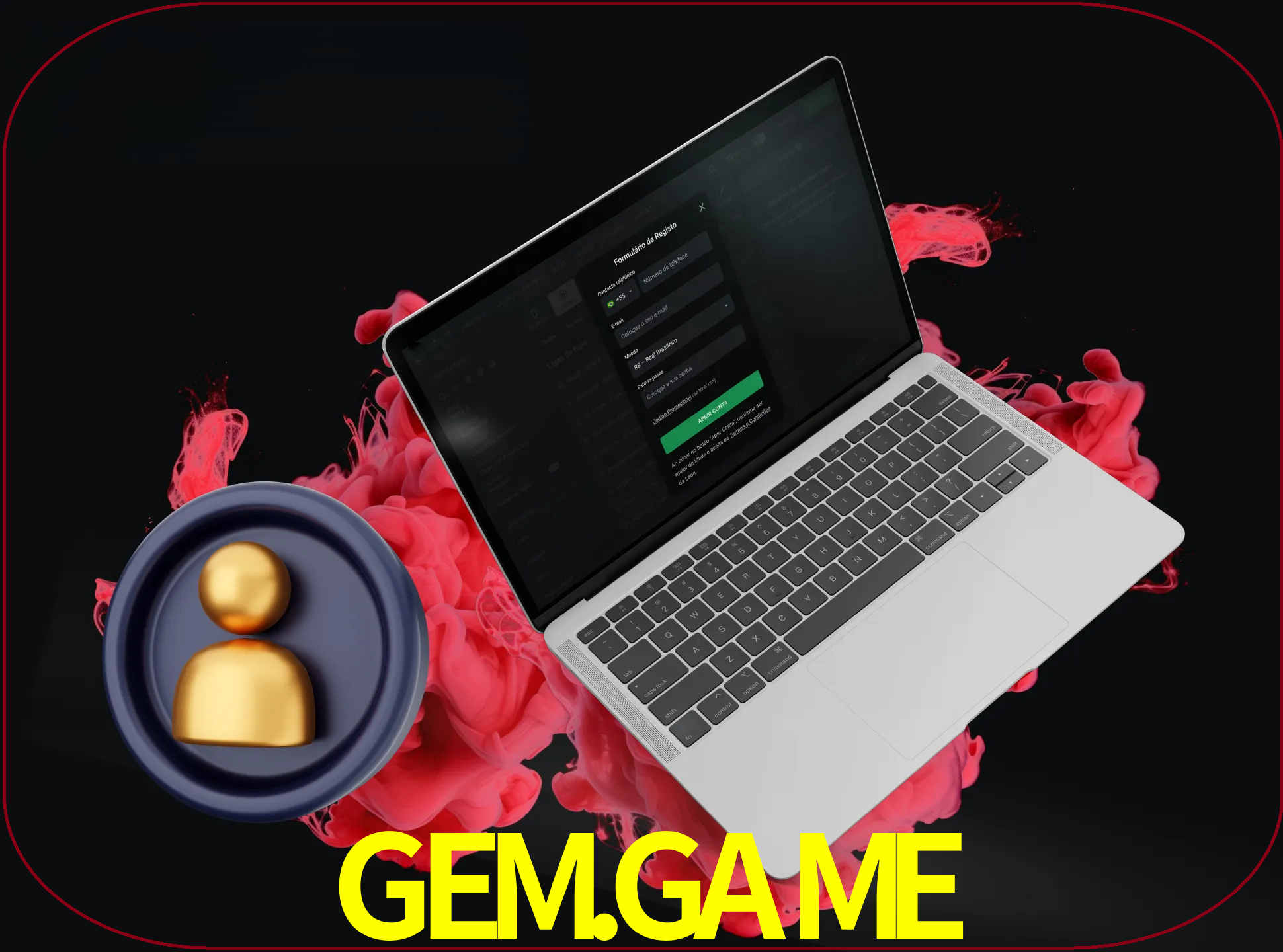 No cabeçalho do site gem.game, clique no botão que o levará a um formulário especial onde terá de introduzir as suas informações actuais.