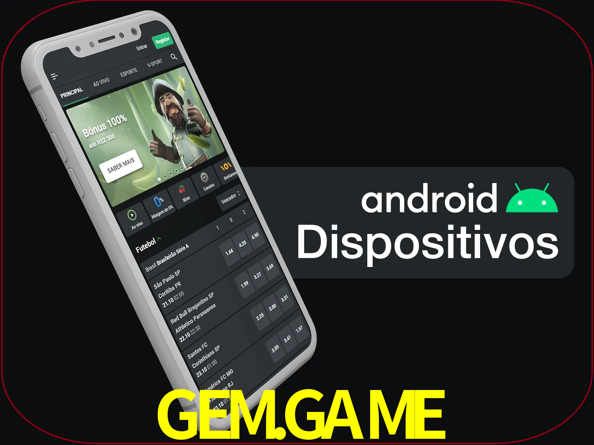 O aplicativo suporta a maioria de todos os dispositivos Android.