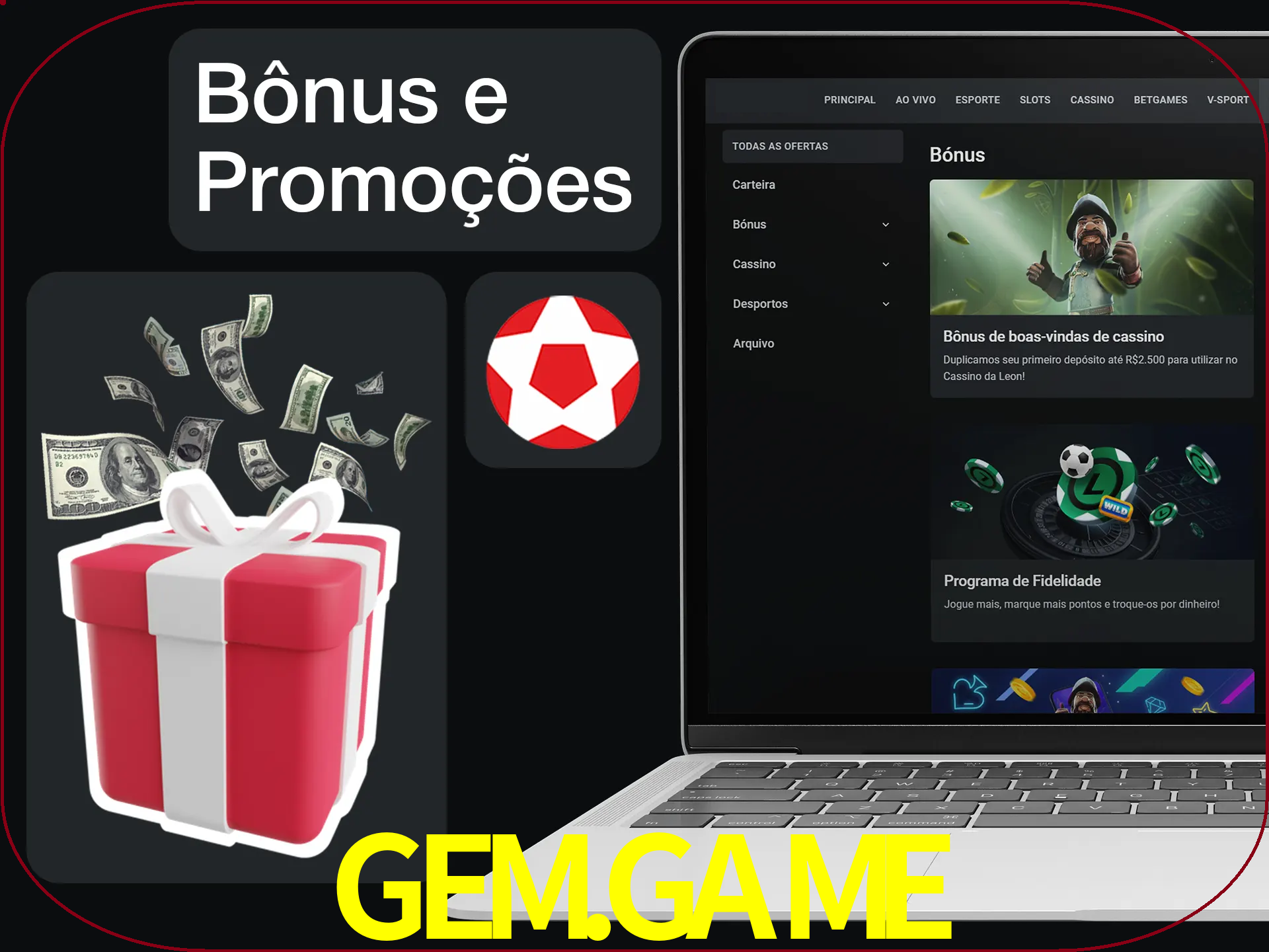 Verifique se há novos bônus e promoções.