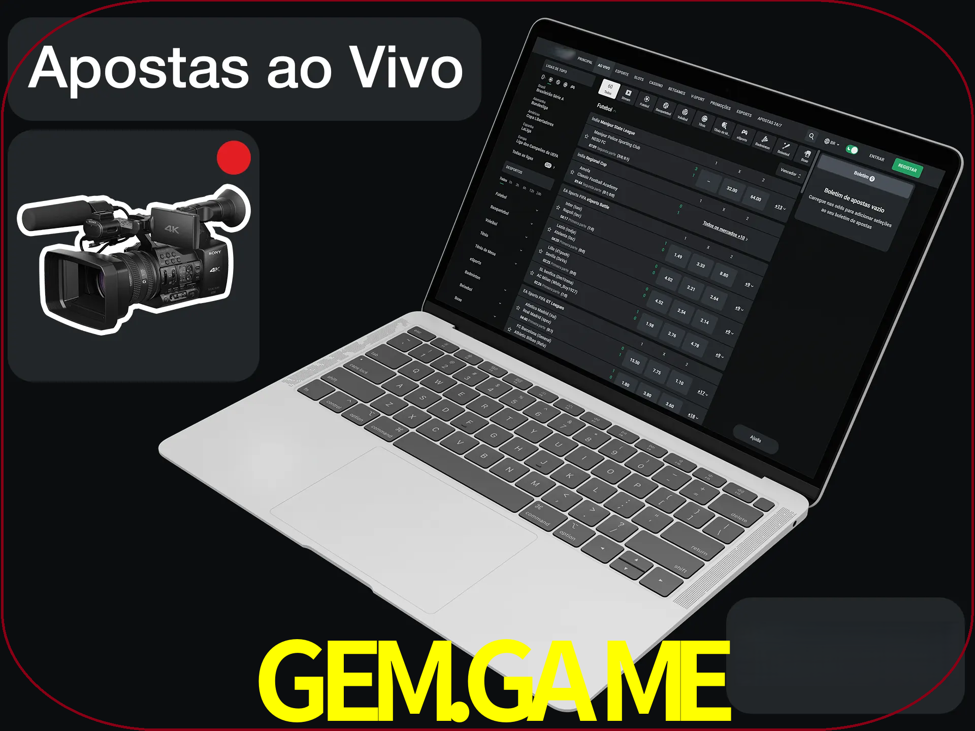 Aposte em formato ao vivo em nosso site.